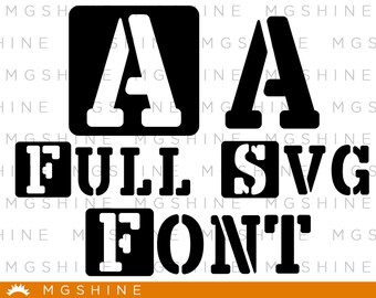 Stencil Font Svg Files Stencil Alphabet Stencil Letters For Cricut And Silhouette Stencil Png Font Army Font Ts4 25042 Free Svg Fonts High Quality For Your Designs