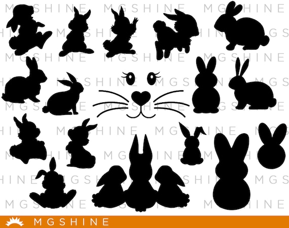 Download Rabbit Svg Cutting Files For Cricut And Silhouette Cameo Etsy