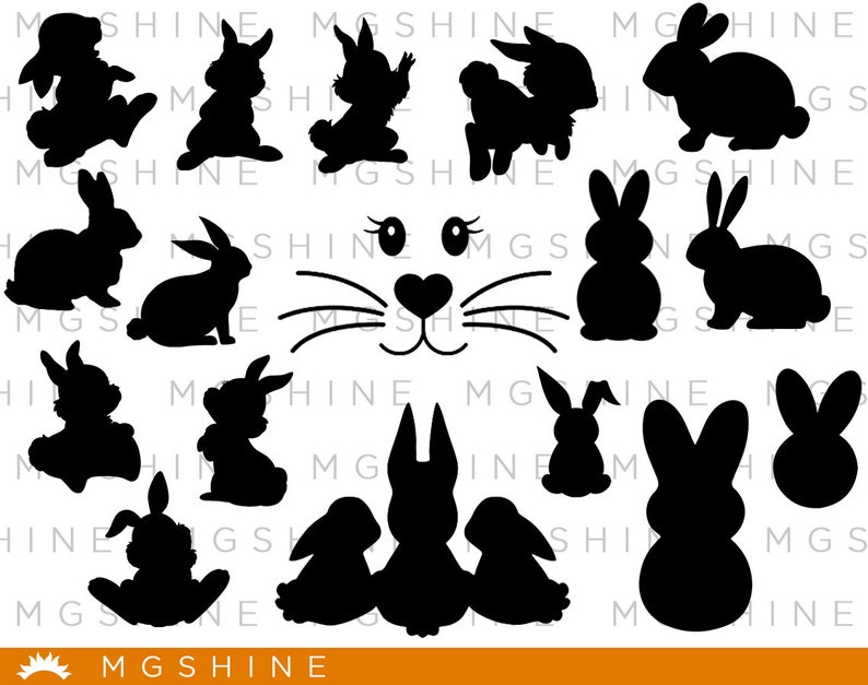 Download Rabbit SVG cutting files for Cricut and Silhouette Cameo ...