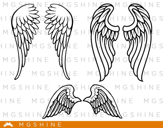 Download Angel wings SVG cutting files for Cricut and Silhouette ...