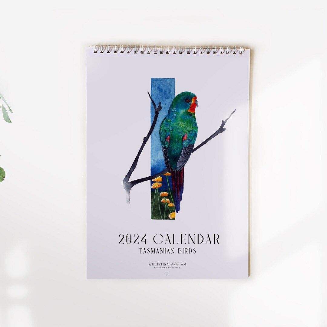 Tasmanian Birds Calendar 2024 2024 Planner 2024 Calendar Etsy Australia
