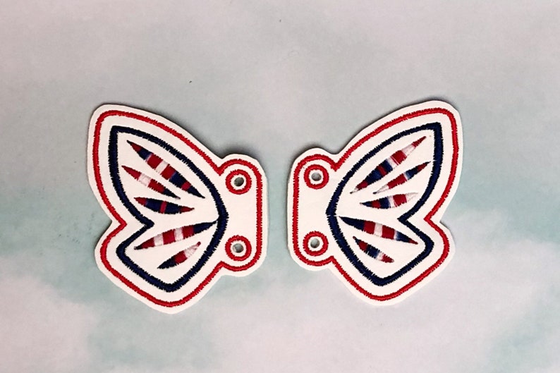 Red White and Blue Americana Angel Sneaker Wings