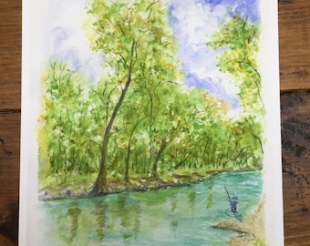 Watercolor Bennett Springs Missouri (A)