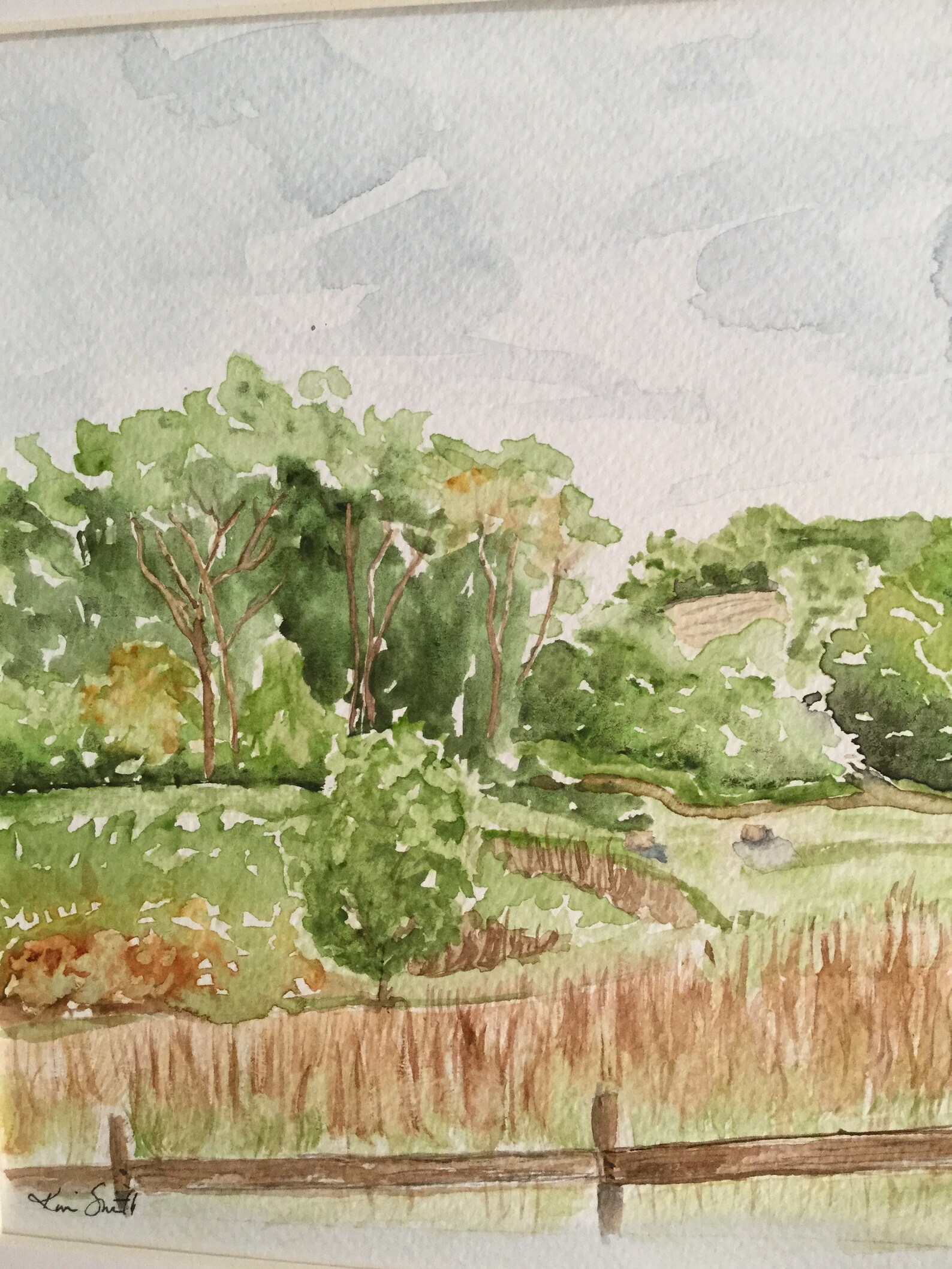 Watercolor Country Landscape - Etsy
