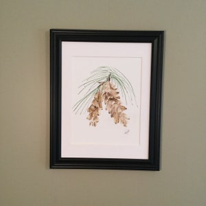 Watercolor pine cones