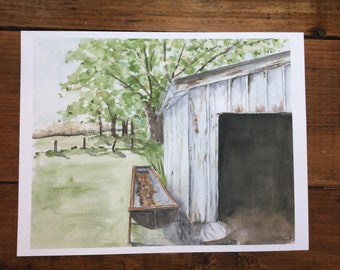 Watercolor Farm