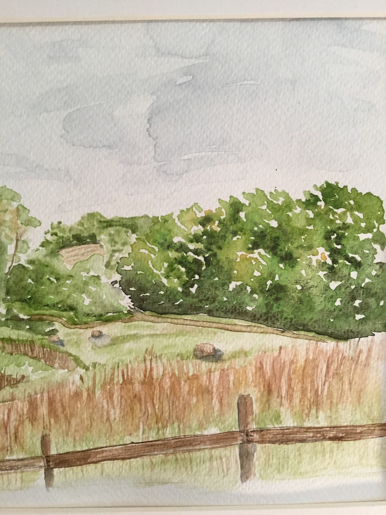 Watercolor Country Landscape - Etsy