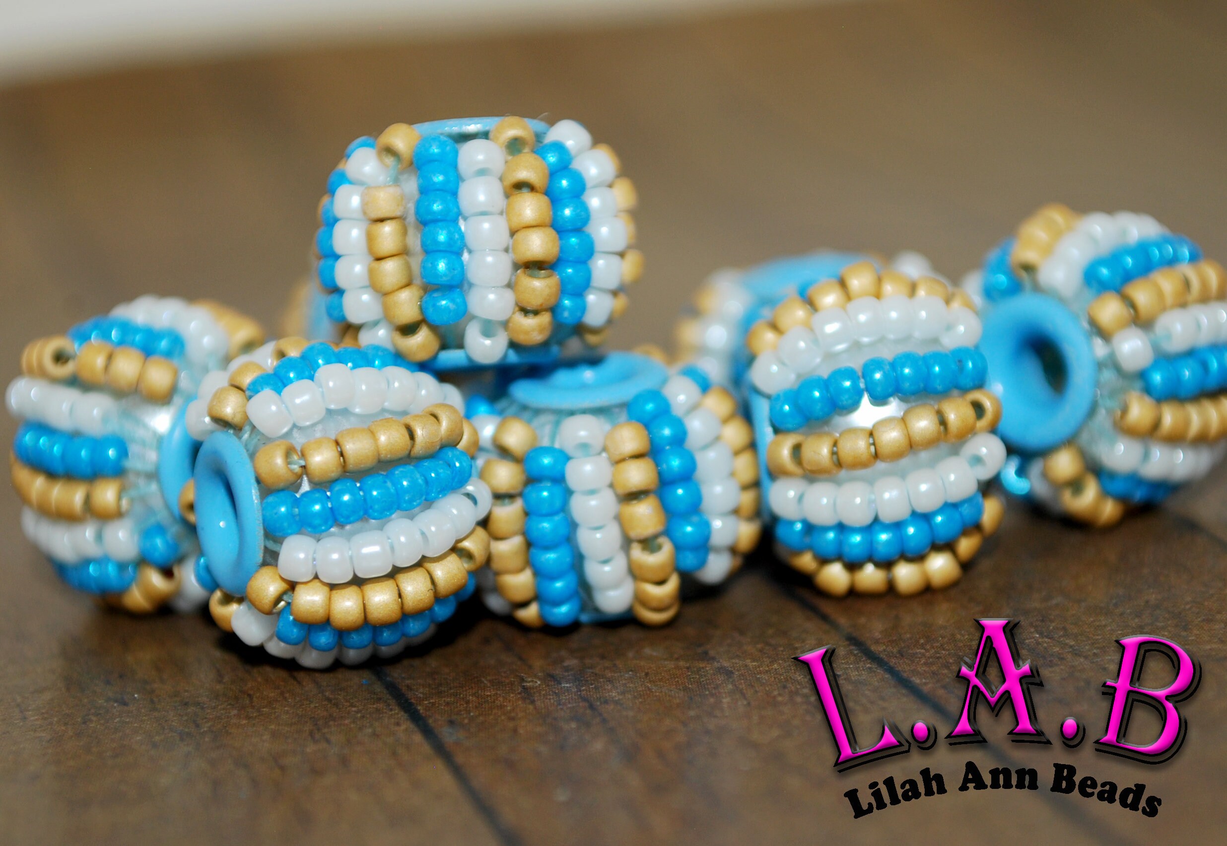 6 Pieces of Handmade Lilah Ann Valentine's Beaded Beads BYV100 – Lilah  Ann Beads