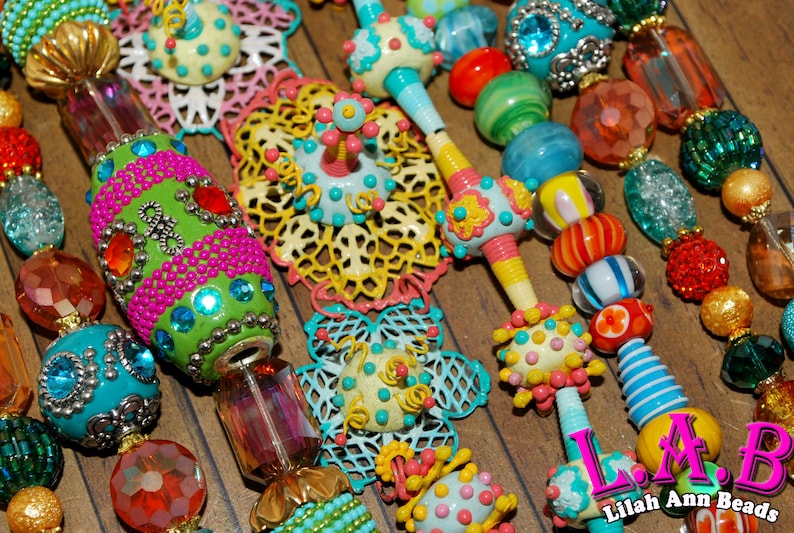 10 - 50 -or- 100 Strands Elite Lilah Ann Designer Beads - Lampwork