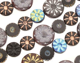 7-inch strand of High-Quality Czech Glass Beads - Table cut mixed - CGS200