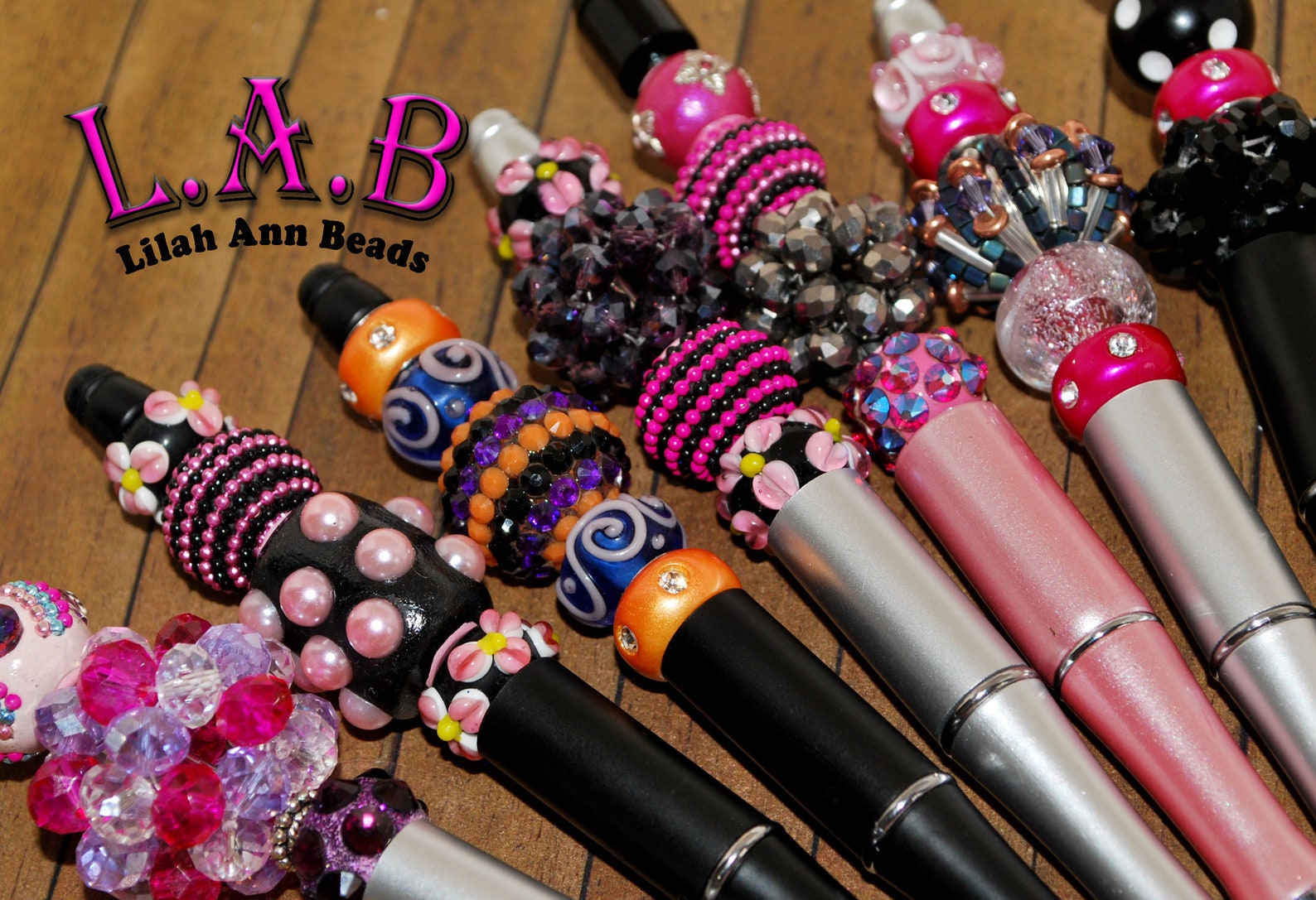Beautiful Beaded Pens Featuring Handmade Lilah Ann Beads Etsy