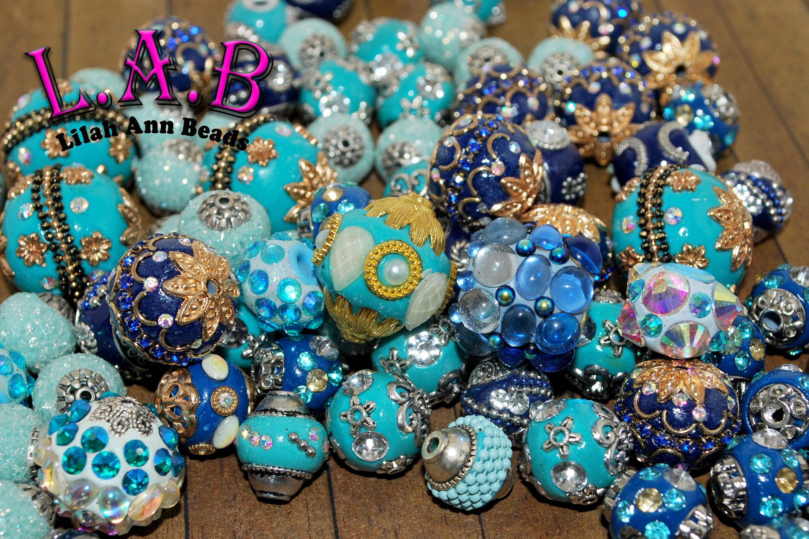  Indian Shelf 90 Piece Beads-Assorted Glass Beads for