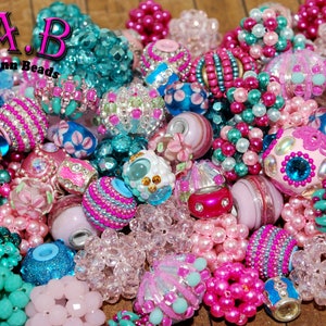 Premium Large Hole Frost Kisses Bead Mix - Handmade Lampwork, Boho & Beaded by Lilah Ann Beads - 20 piece set - BH102