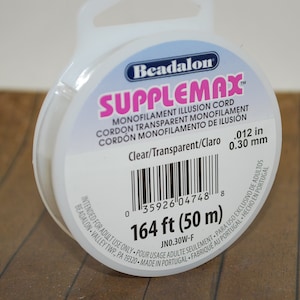 Beadalon Supplemax Clear Monofilament thread for Beading, Beadmaking & Beadwork