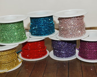 2 mm Galvanisiert Messing Strass Cup Kette -Bulk Lager - Perfekte Größe für Boho Perlenherstellung