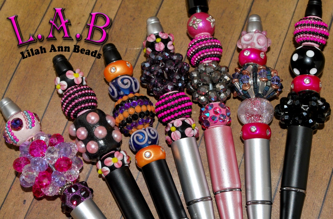 Beautiful Beaded Pens Featuring Handmade Lilah Ann Beads Etsy
