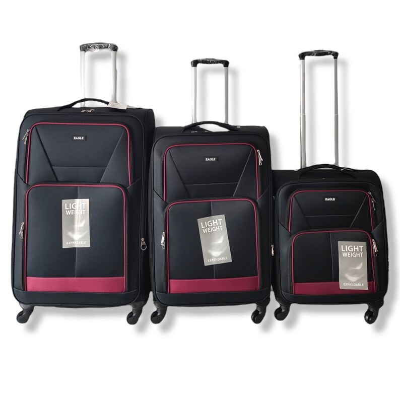 4 Wheels Light Weight Suitcase Expandable Travel Luggage Cabin Bag S,M