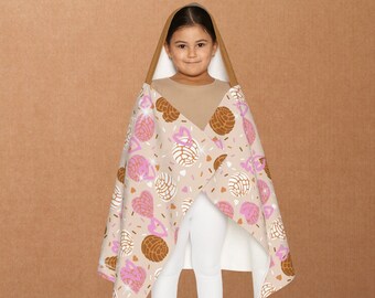Toalla con capucha juvenil Conchita linda, toalla con capucha Concha/pan dulce, regalo de Navidad/cumpleaños,