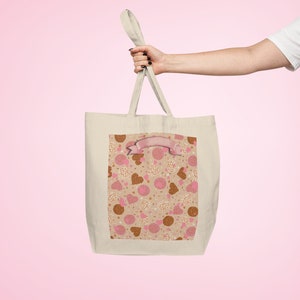 Borsa per la spesa in tela Pan Dulce/Conchita/Concha, borsa per libri Galletas messicani, bolsa unica,