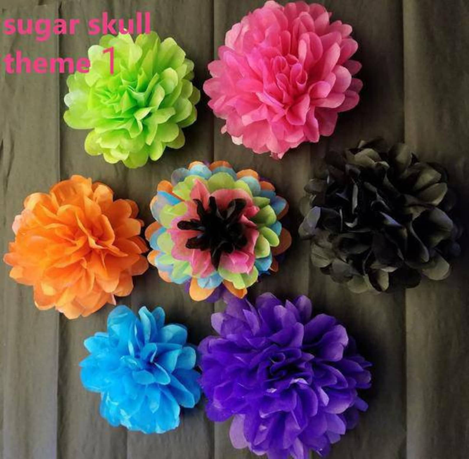 20 Fiesta tissue paper flowers mexican tissue paper flowers Etsy