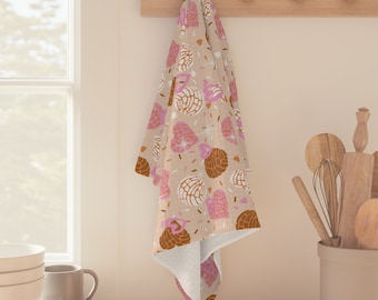 Concha Conchita, Toalla de té suave Pan Dulce, toalla de mano de cocina mexicana, toalla linda unqie decorativa, temporada de Navidad/invierno, regalo de Navidad/navidad
