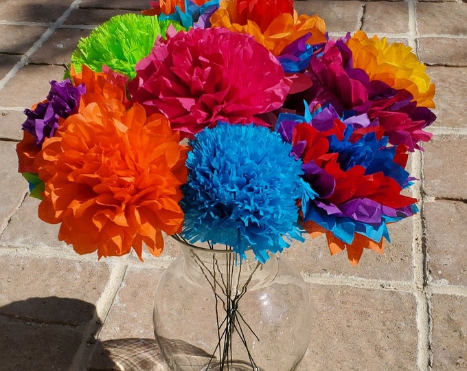 NEW FIESTA Grande Tissue Paper Flowers 18 Count Etsy