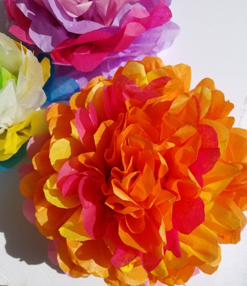 navidad flowers. party flowers tissue paper flowers fiesta 10 large fiesta flowers Mexican christmas fiesta tissue paper flowers