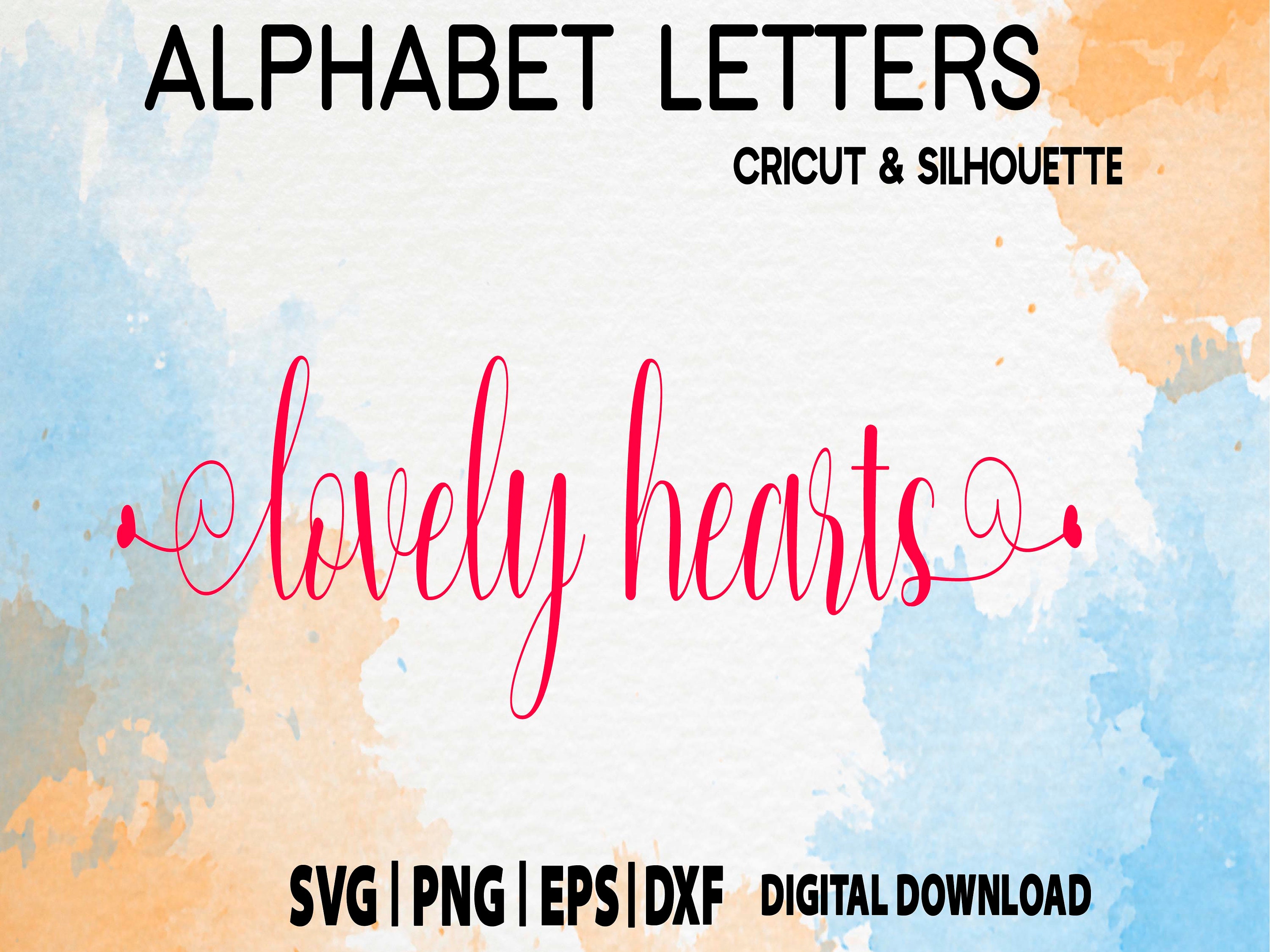 Buchstaben mit Herzen SVG Herz Schrift Svg Herz Buchstaben | Etsy