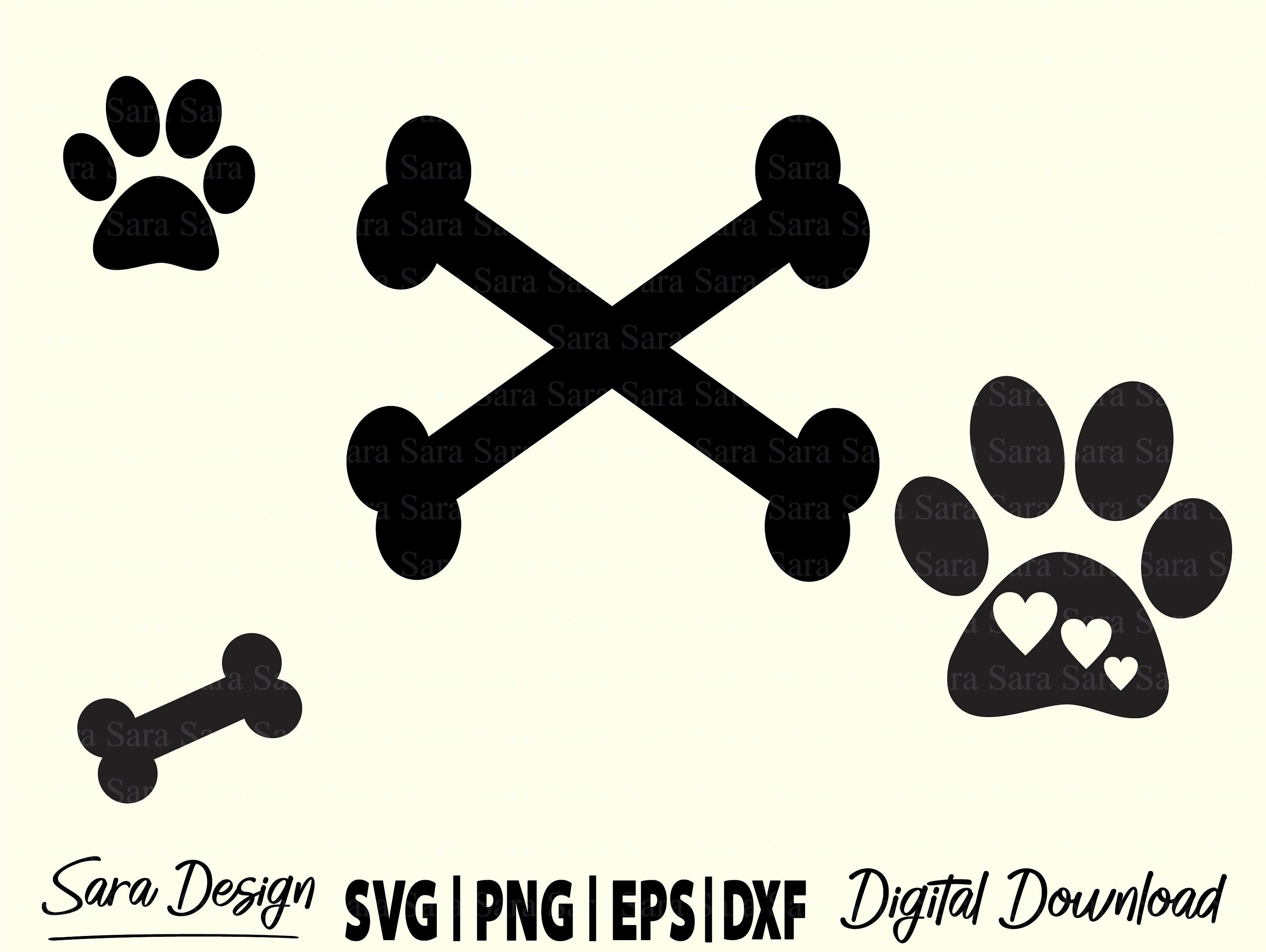 Dog bone svg dog bone Png dog paw svg file for cricut | Etsy