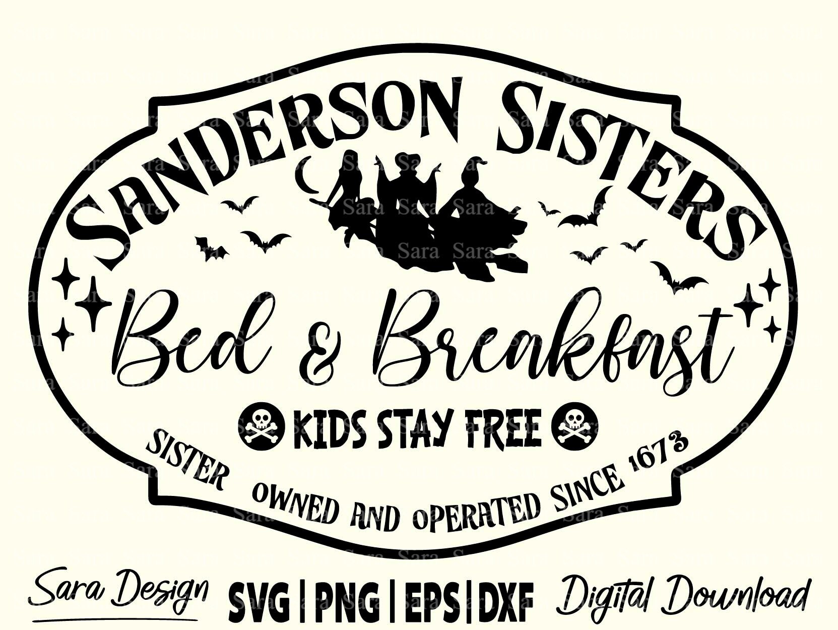 Sanderson Bed &amp; Breakfast Svg Sanderson SVG PNG Sanderson | Etsy