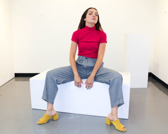 Vintage High Waisted Houndstooth Pants