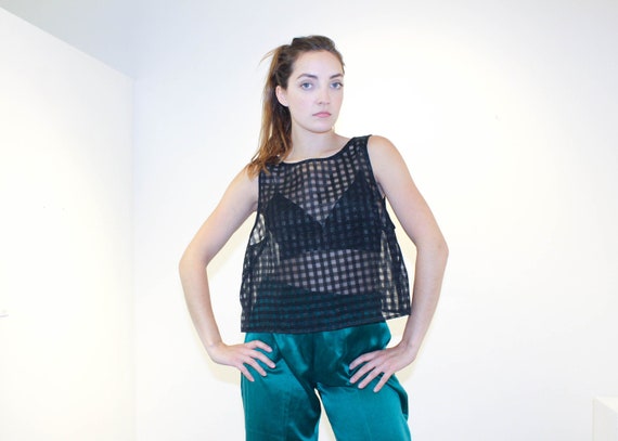 Vintage Geometric Sheer Tank - image 1