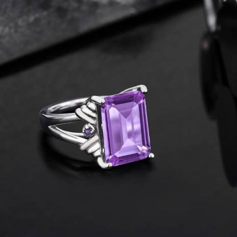Amethyst Gemstone solid 925 sterling silver women/'s /& Girls proposal promise anniversary engagement wedding ring Jewellery.