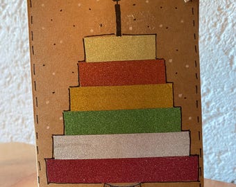 Karte, aus Kraftpapier DIY | Geburtstagskarte | Babykarte | Blumenkarte | Geldgeschenk Karte | Handgemacht | Karte Freundin Mädchen Junge