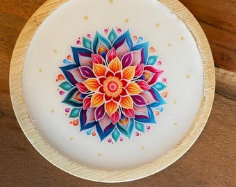 Mandala Holz Untersetzer Unikate 2 zur Auswahl