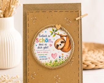 Karte , Freundin Geburtstagskarte Babykarte Blumenkarte Geldgeschenk Karte Einschulung Handgemacht Motivation Spruch Mädchen Junge Karte