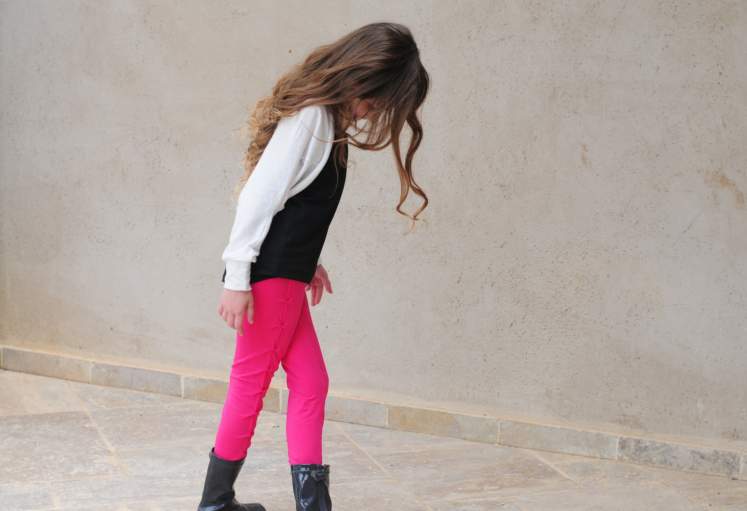 11 Girls Pink Leggings Toddler Leggings Cotton Leggings Etsy