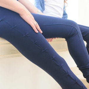 Women Leggings, Blue Leggings, Cotton Leggings, Maternity Clothing, Yoga Leggings, Yoga Clothing, Low Waist Leggings, Tights Leggings