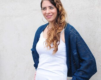 Bolero, Bolero para mujer, Bolero de punto, Boleros y boleros, Cárdigan de punto para mujer, Bolero de crochet, Pareo azul, Bolero de noche, Bolero para vestido