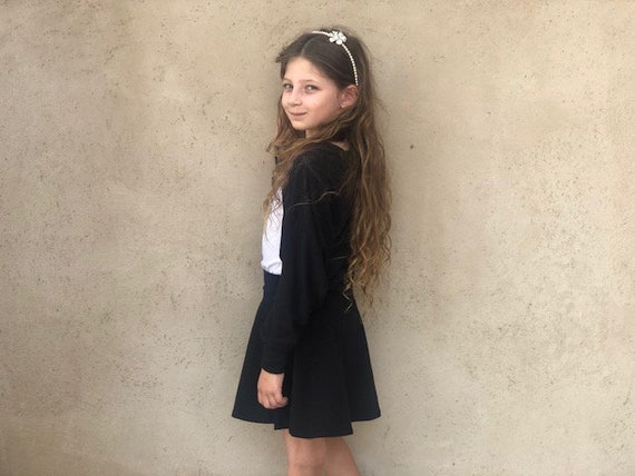 girls black dress skirt
