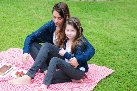 mom and daughter matching cardigans