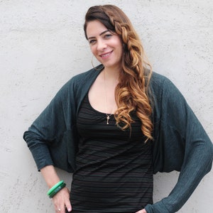Women Cover Up, Green Cardigan, Women Shrug, Dress Cover Up, Shrug Bolero, Long Sleeve Shrug, Women Cardigan, Loose Cardigan, Bolero Jacket