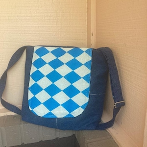 Oktoberfest Denim Messenger Crossbody Bag.