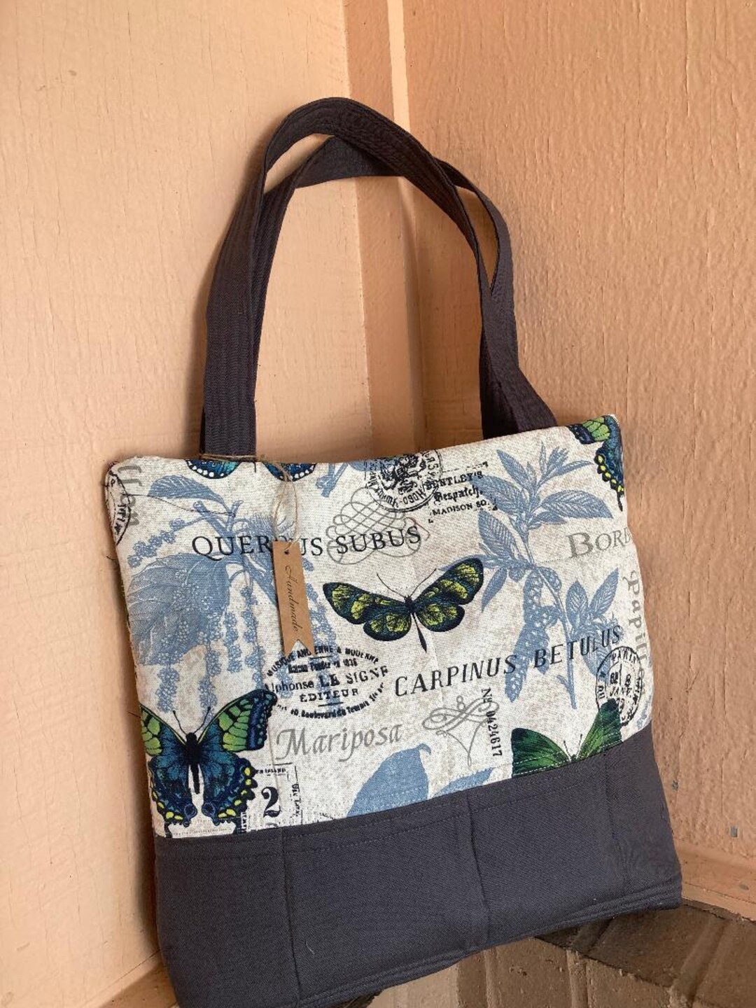 Butterflies Quilted Tote Bag - Etsy