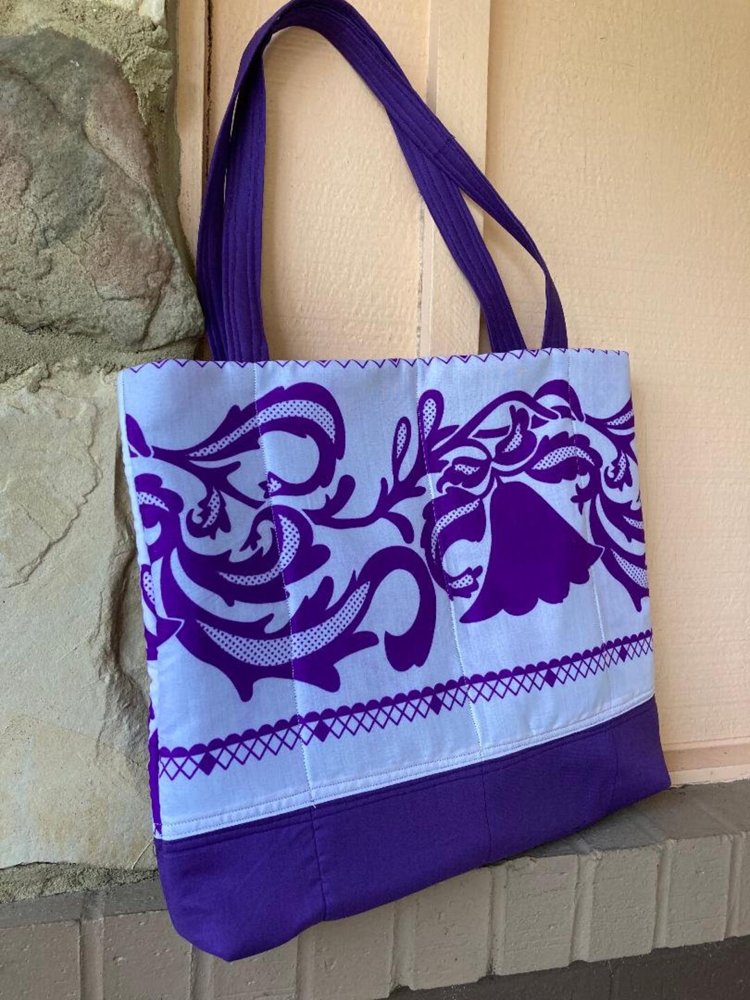 Handmade Quilted Tote Bag Etsy