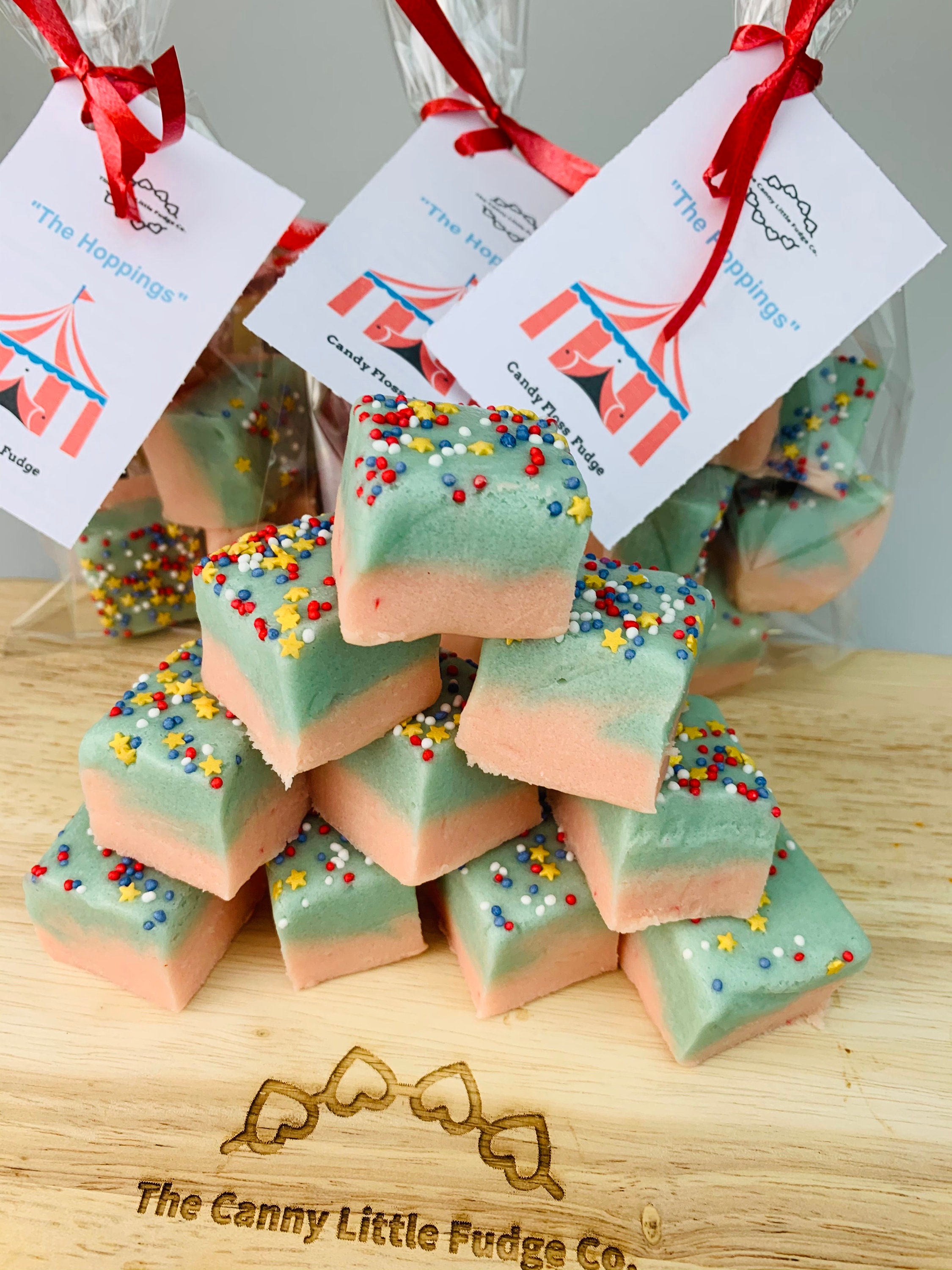 The Hoppings Candy Floss Fudge Bespoke Novelty Fresh Fudges Etsy