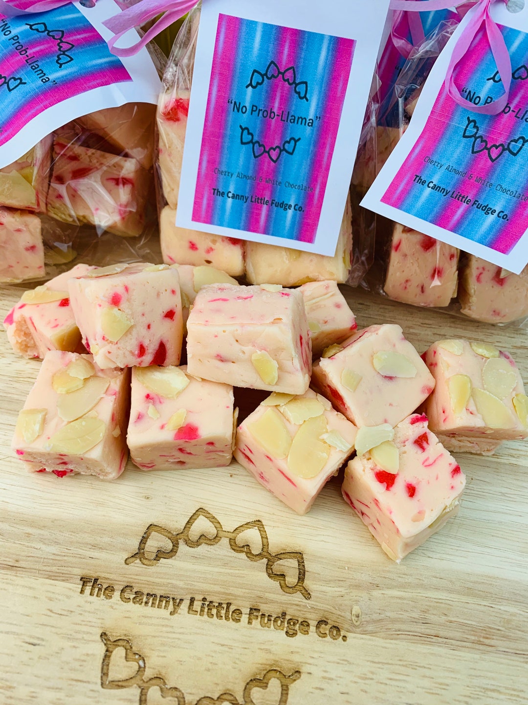 Gourmet Sweets Cherry Bakewell Fudge Handmade no Etsy UK