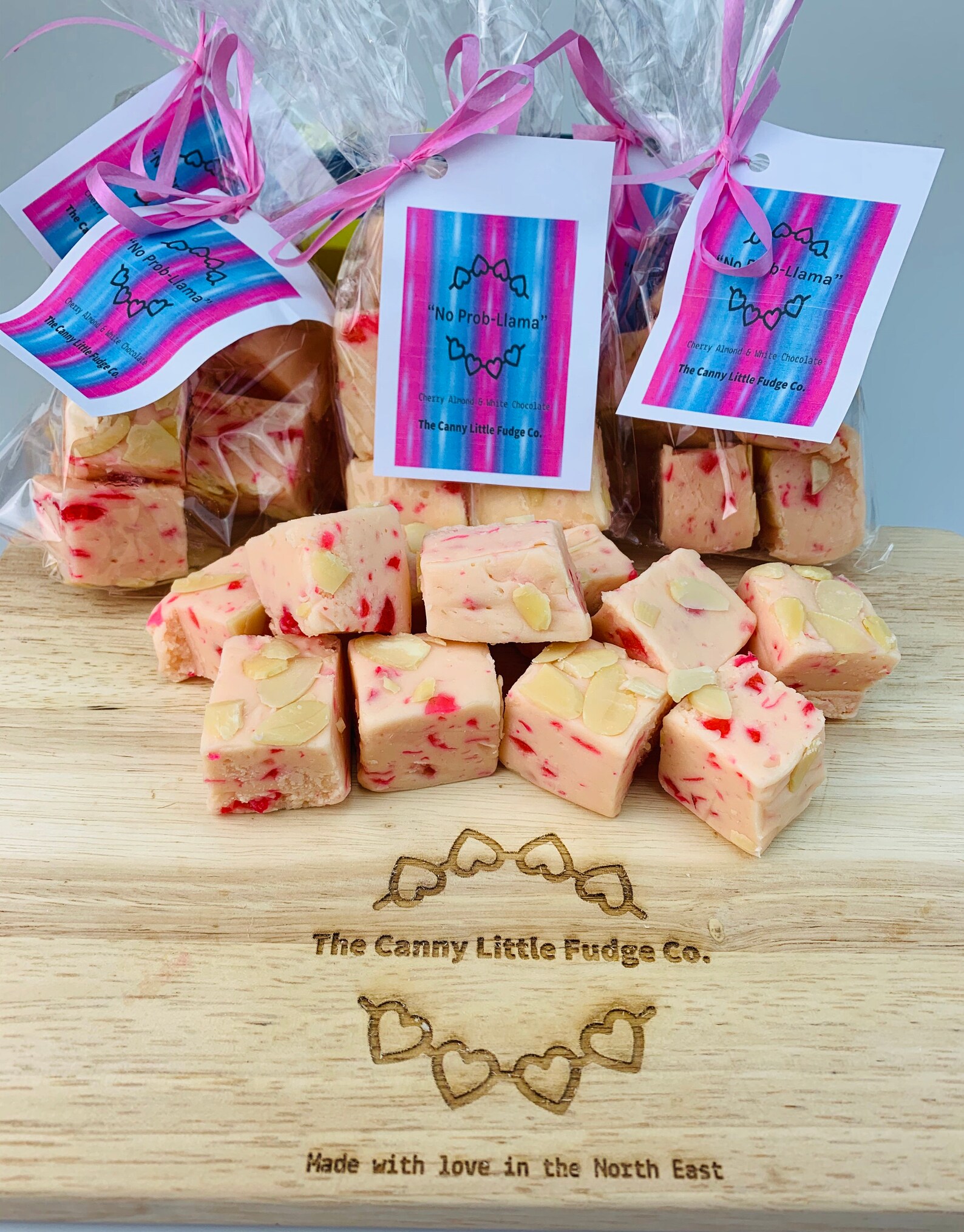 Gourmet Sweets Cherry Bakewell Fudge Handmade no Etsy UK