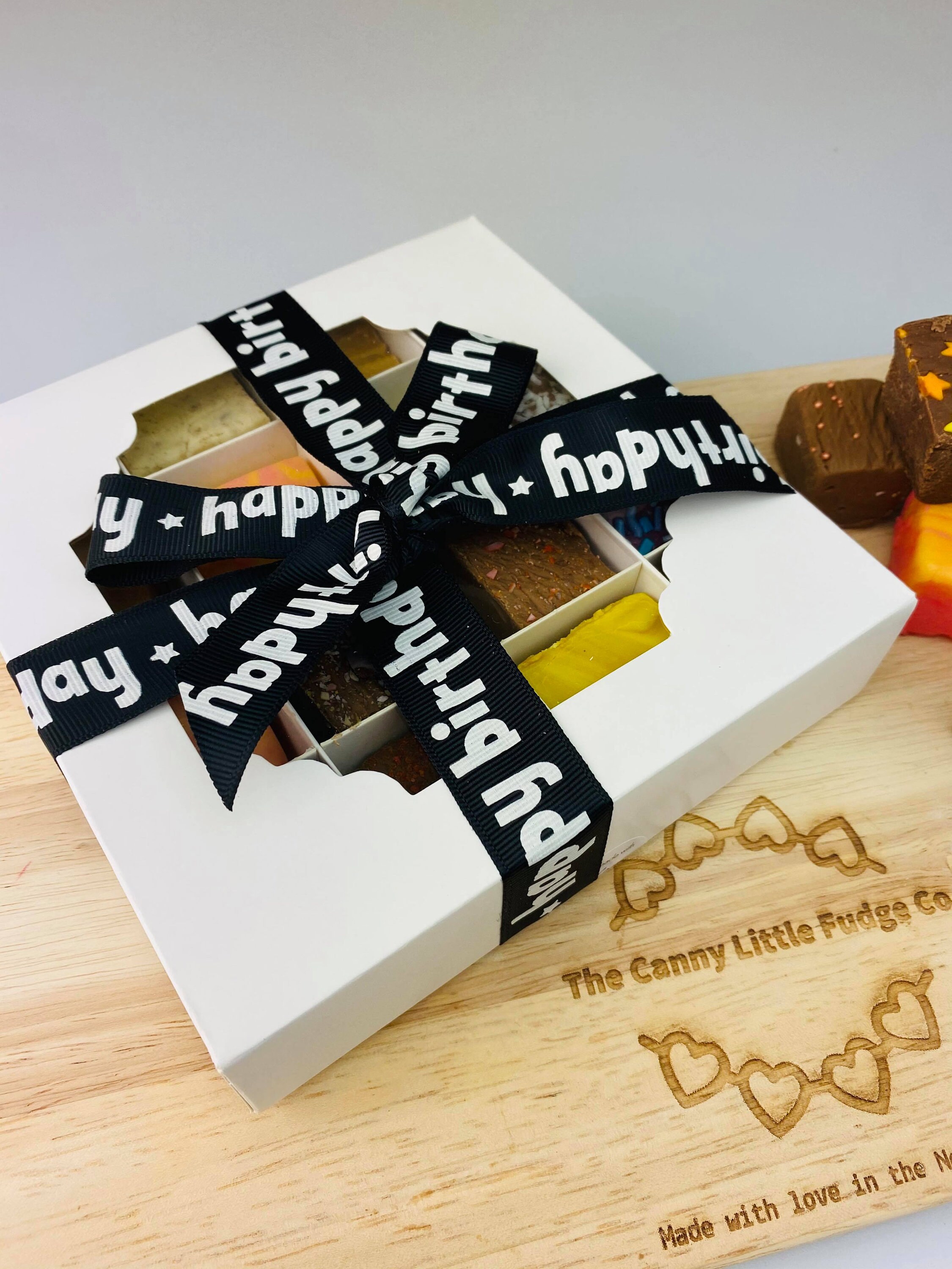 Happy Birthday Bespoke Fudge Gift Box Fresh Fudges Sweet Treat Etsy