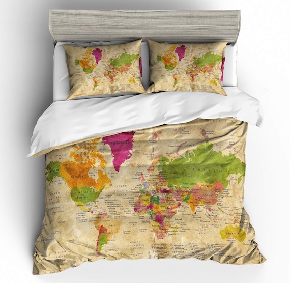 All Around The World Duvet Cover Set Single Double King Home